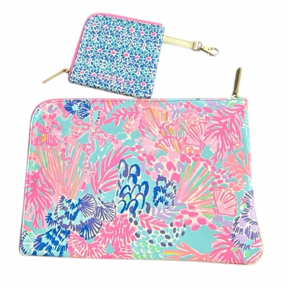 Lilly Pulitzer Tech Pouch Set Multi Splendor In The Sand - Picture 4 of 4